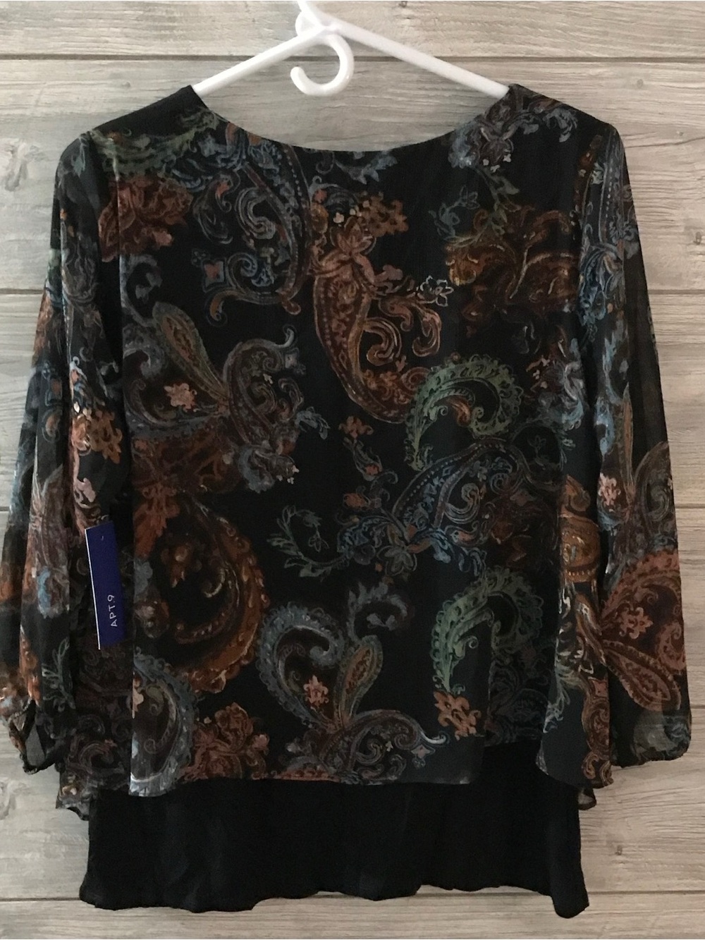 BNWT Apt 9 Paisley Blouse - Picture 5 of 11